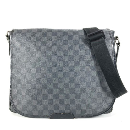 Louis Vuitton Shoulder Bag Daniel MM Damier Graphite Canvas Black