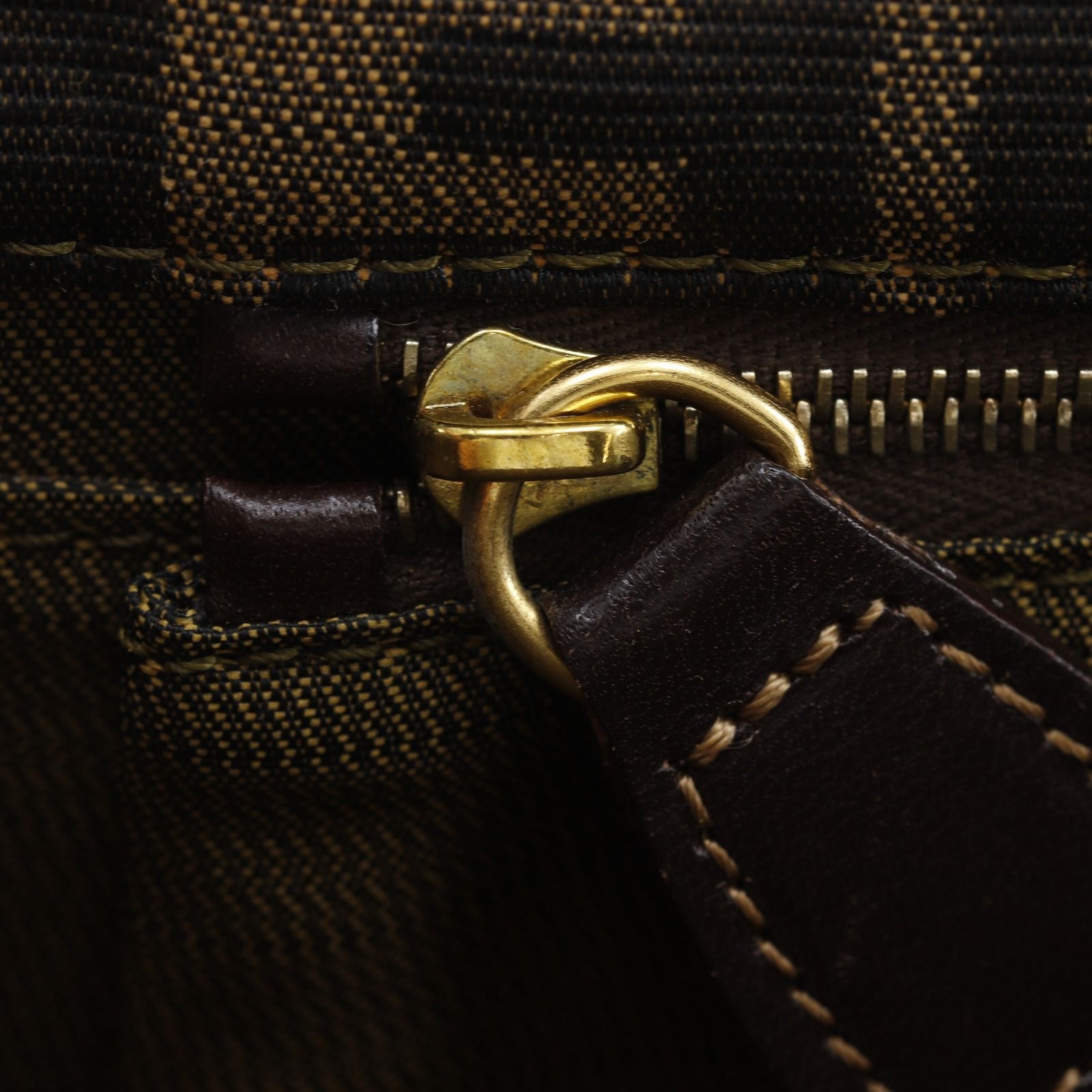 Fendi Beltmochi Nylon Canvas Brown LadyShoulder Shoulder Bag — view 8