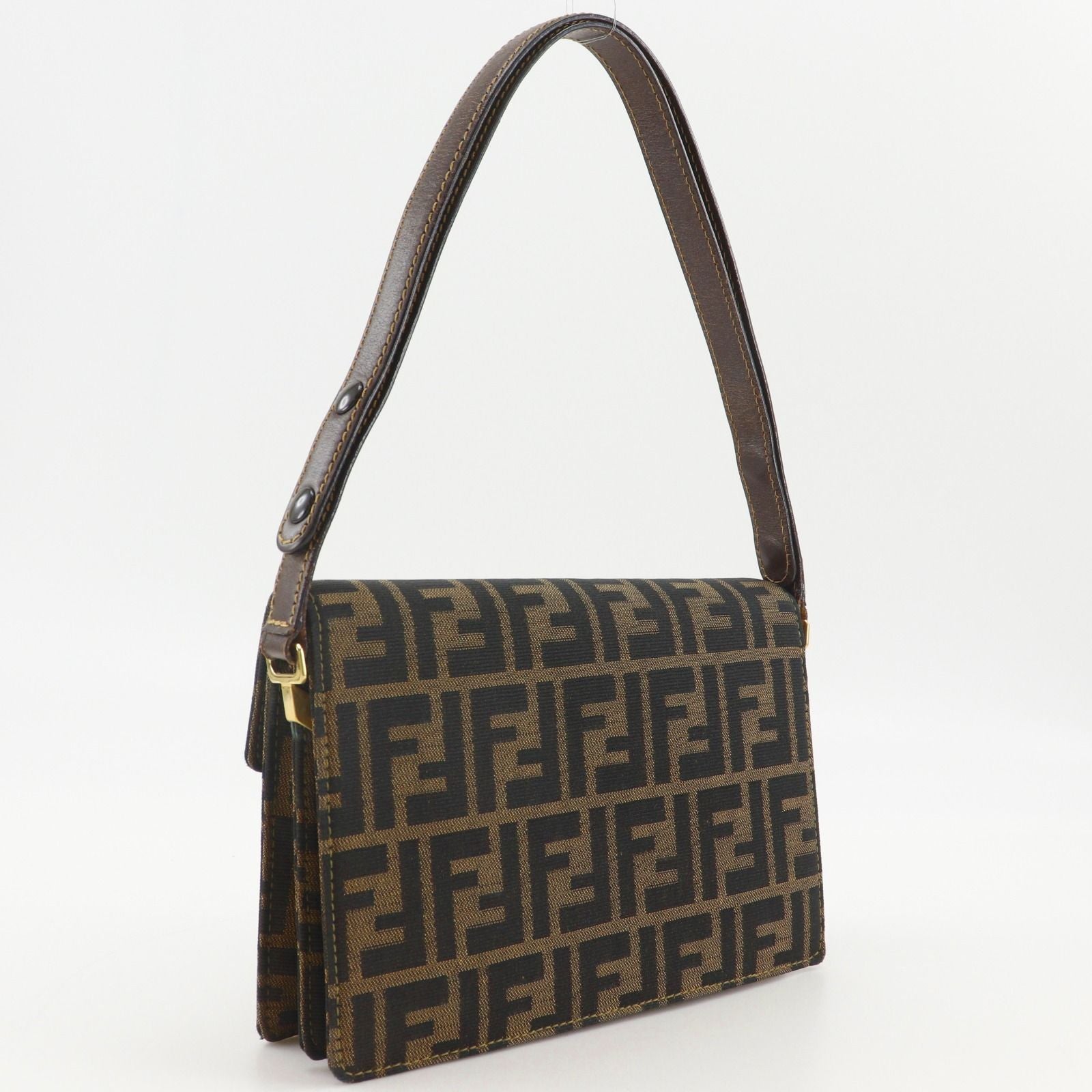 Fendi Beltmochi Nylon Canvas Brown LadyShoulder Shoulder Bag — view 3