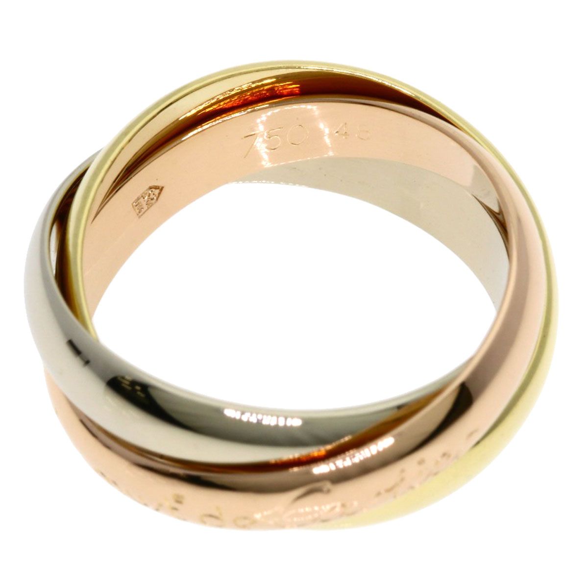 Cartier Trinity 48 Ring 18k Yellow Gold 18k Pink White — view 3