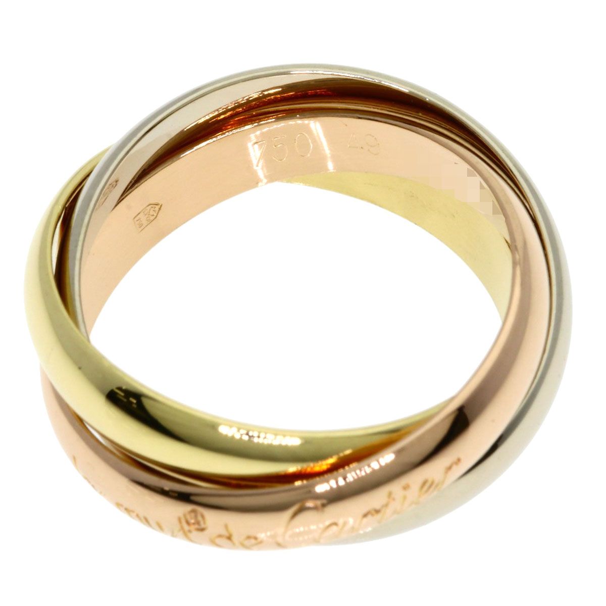 Cartier Trinity 49 Ring 18k Yellow Gold 18k Pink White — view 3