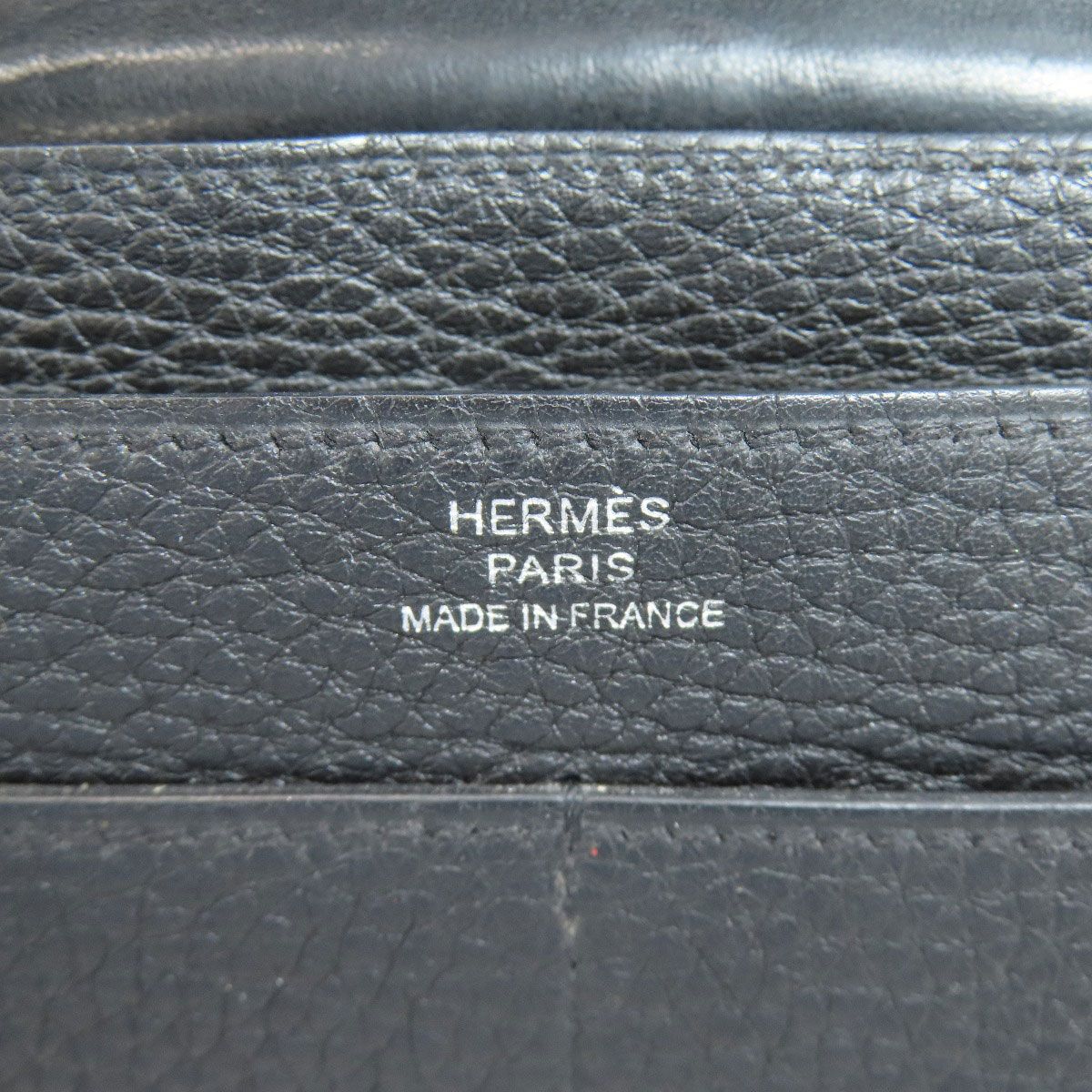 Hermes Dogon GM Silver Wallet Togo — view 9