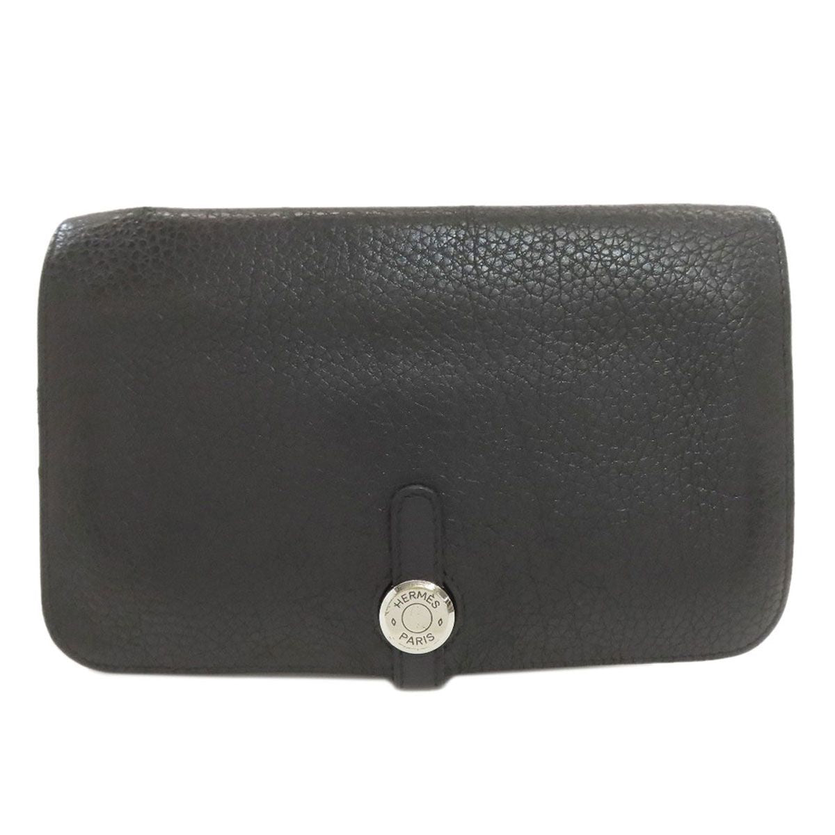 Hermes Dogon GM Silver Wallet Togo