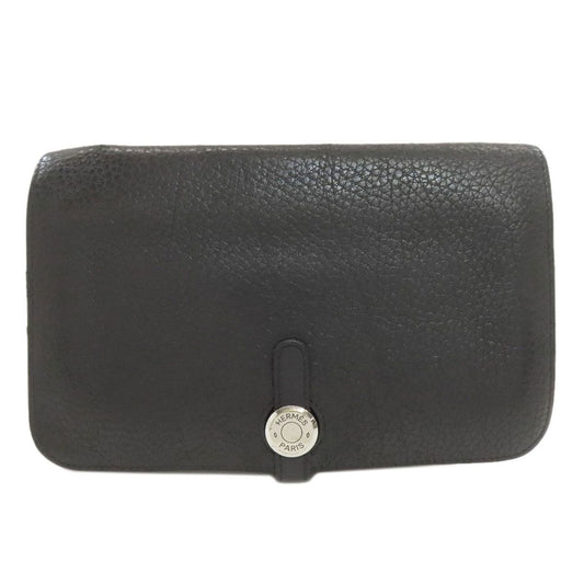 Hermes Dogon GM Silver Wallet Togo