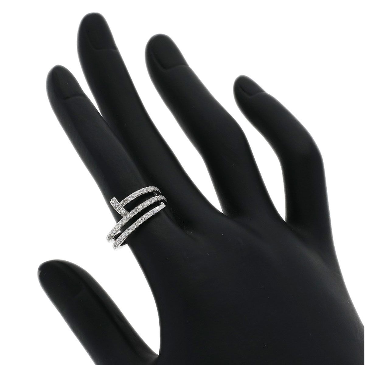 Cartier Juste un Clou Double Diamond 50 Ring 18k White Gold — view 6