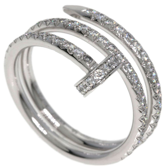 Cartier Juste un Clou Double Diamond 50 Ring 18k White Gold