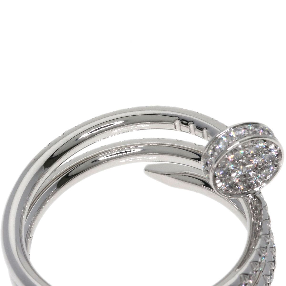 Cartier Juste un Clou Double Diamond 50 Ring 18k White Gold — view 8