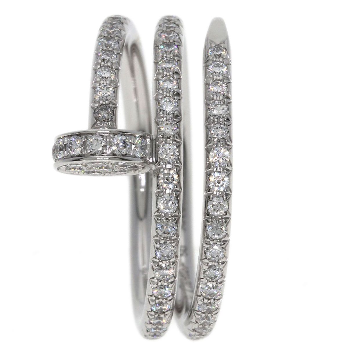 Cartier Juste un Clou Double Diamond 50 Ring 18k White Gold — view 3