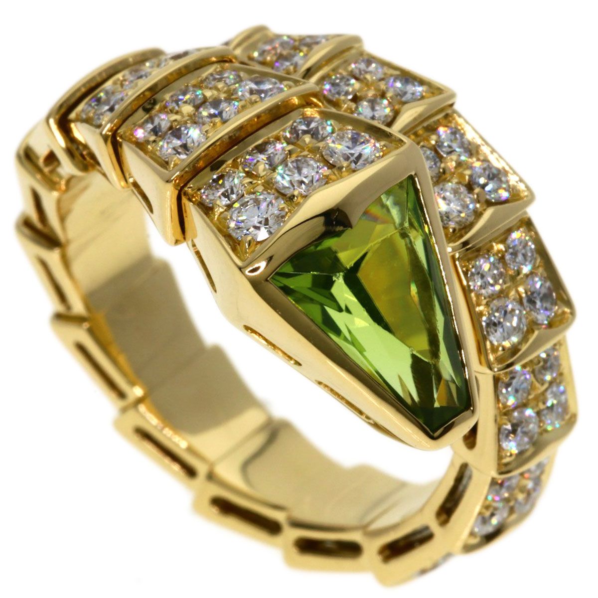 Bvlgari Diamond Ring 18k Yellow Gold
