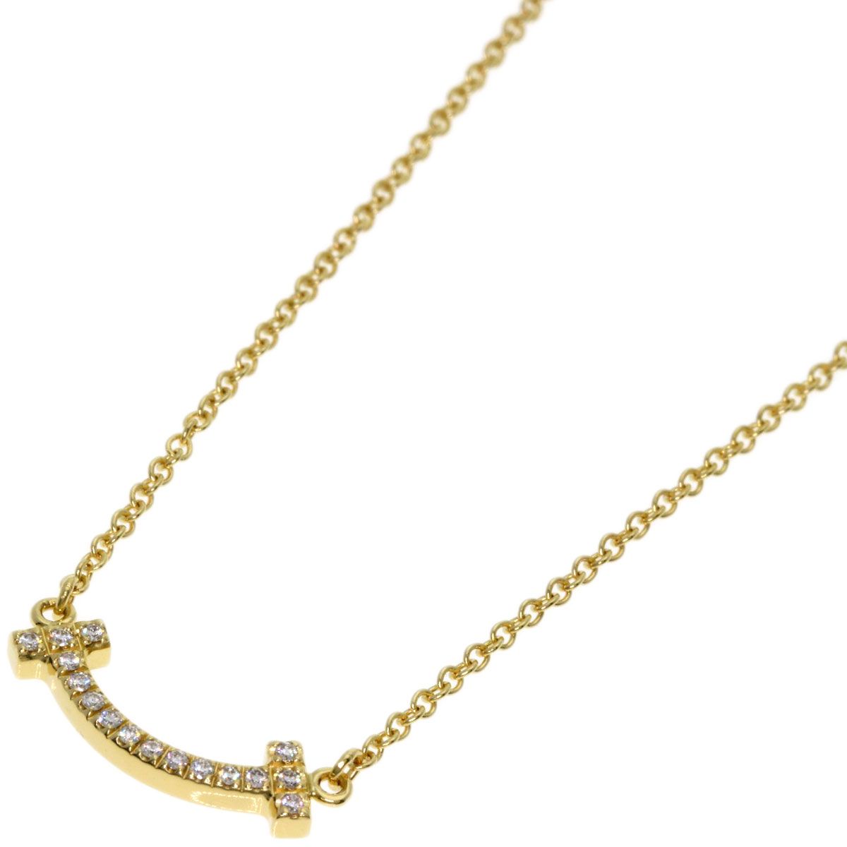 Tiffany & Co Mini Diamond Necklace 18k Yellow Gold