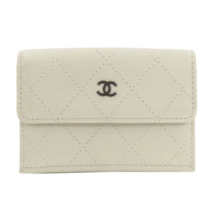Chanel CC Logo Silver Wallet