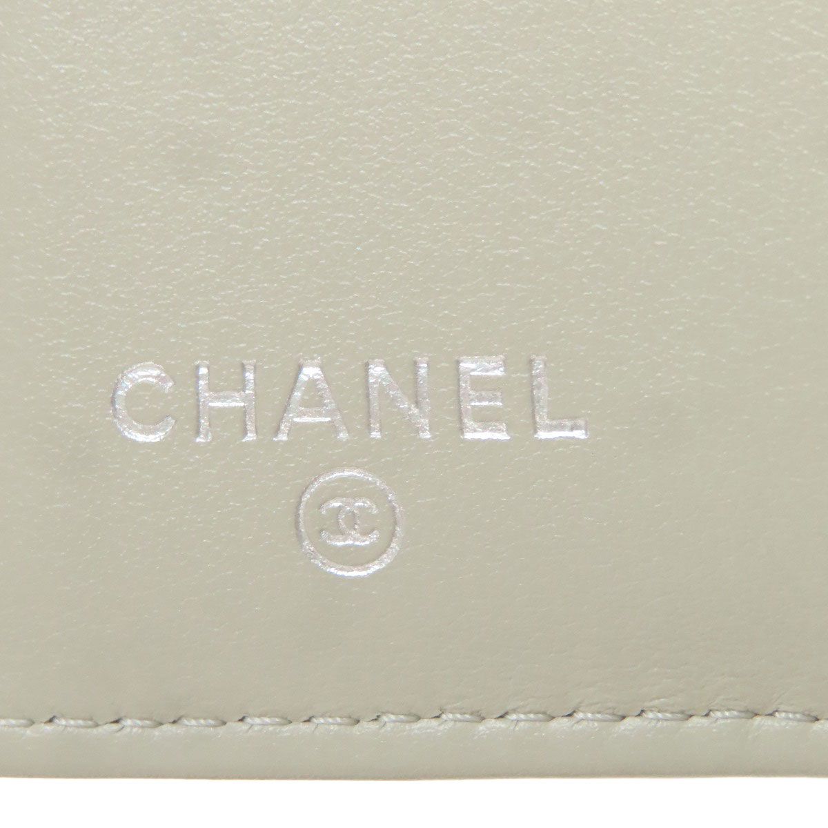 Chanel CC Logo Silver Wallet — view 8