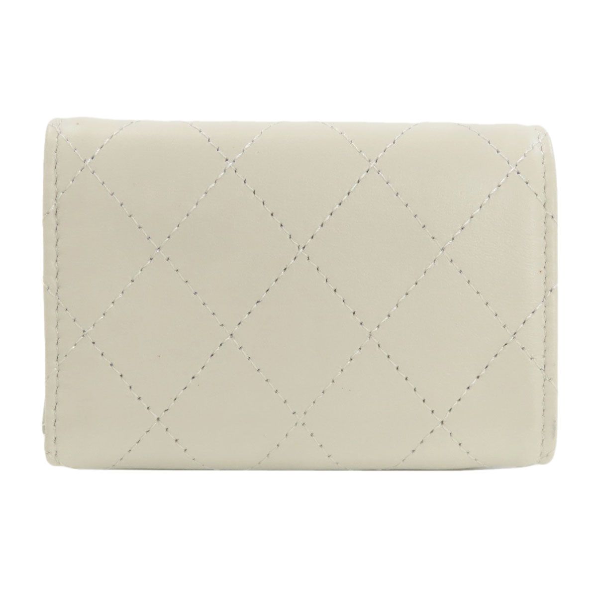 Chanel CC Logo Silver Wallet — view 2