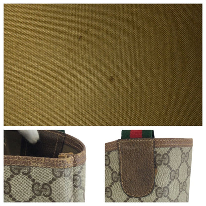 Gucci Vintage Sherry Line Beige GG Supreme Canvas Shoulder Bag — view 6
