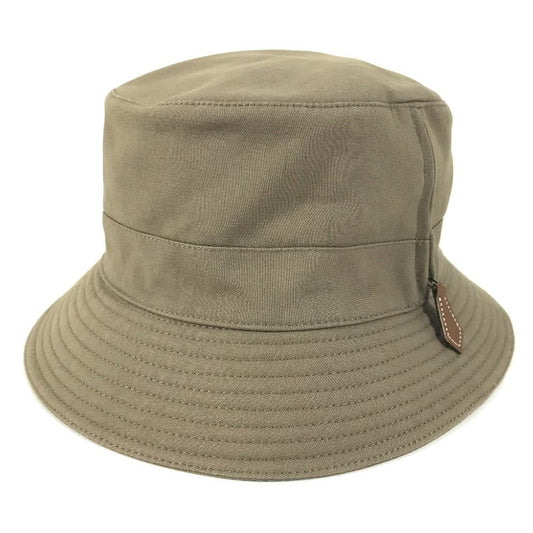 Hermes Hat Zip Up Cotton Khaki