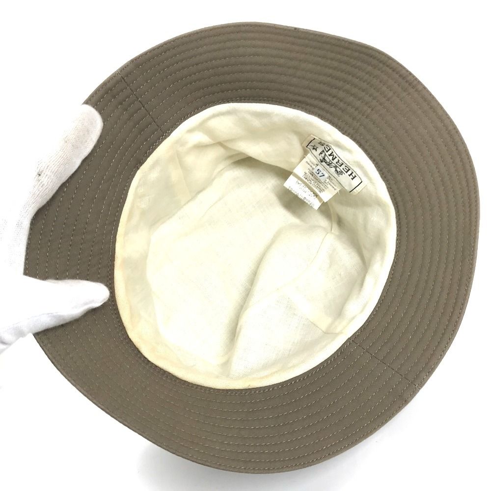 Hermes Hat Zip Up Cotton Khaki — view 6