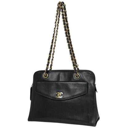 Chanel CC Logo Che Shoulder Bag Black