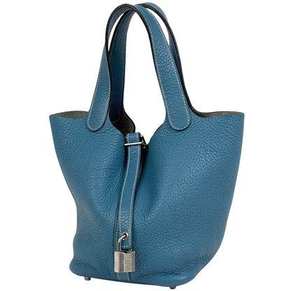 Hermes Picotin Lock PM Minibag Handbag Togo Blue