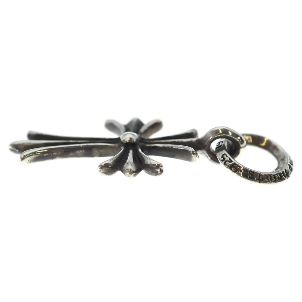 Chrome Hearts Vintage Tiny CH Cross Charm Necklace Top Silver — view 3