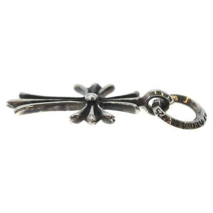 Chrome Hearts Vintage Tiny CH Cross Charm Necklace Top Silver — view 3
