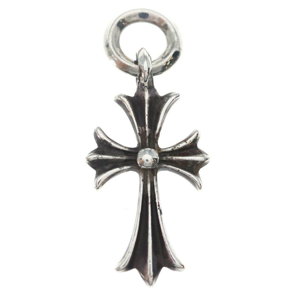 Chrome Hearts Vintage Tiny CH Cross Charm Necklace Top Silver — view 2