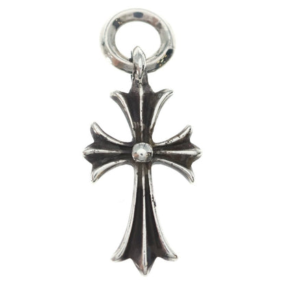 Chrome Hearts Vintage Tiny CH Cross Charm Necklace Top Silver — view 2