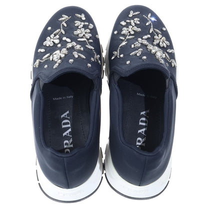 Prada Visual Decoration Low Cut Slip on Shoes Black — view 4