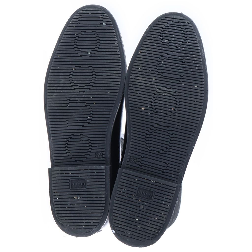 Gucci GG All Over Pattern Rubber Rain Long Boots Black — view 5