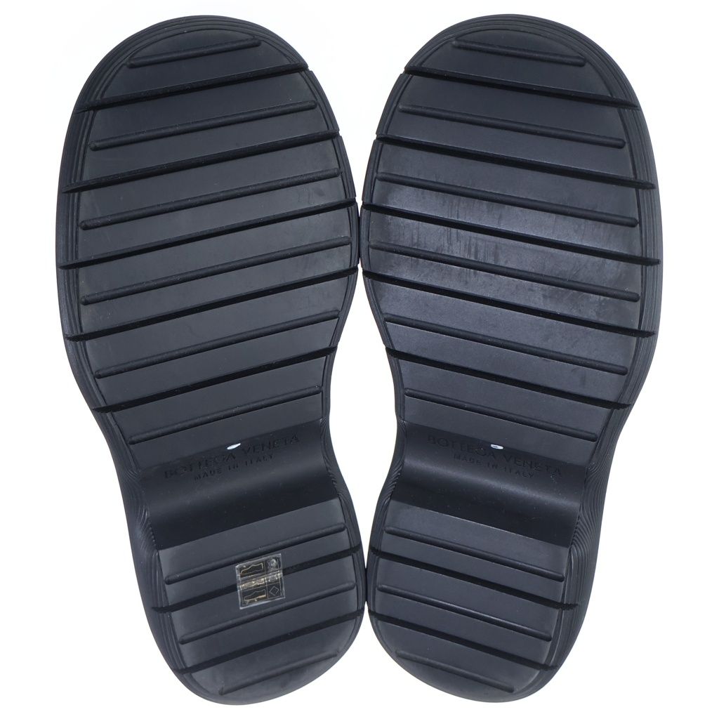 Bottega Veneta Swell Loafer Rubber Tin Gold Leather Loafers Black — view 5