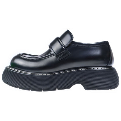 Bottega Veneta Swell Loafer Rubber Tin Gold Leather Loafers Black
