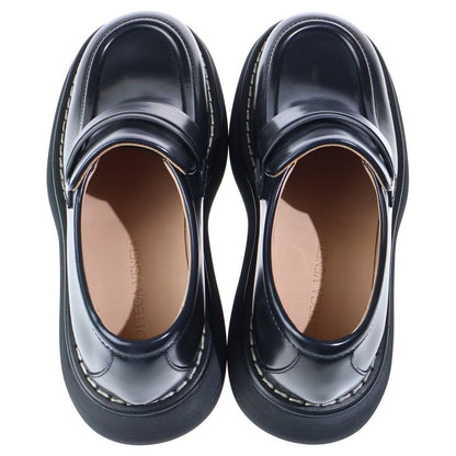 Bottega Veneta Swell Loafer Rubber Tin Gold Leather Loafers Black — view 4