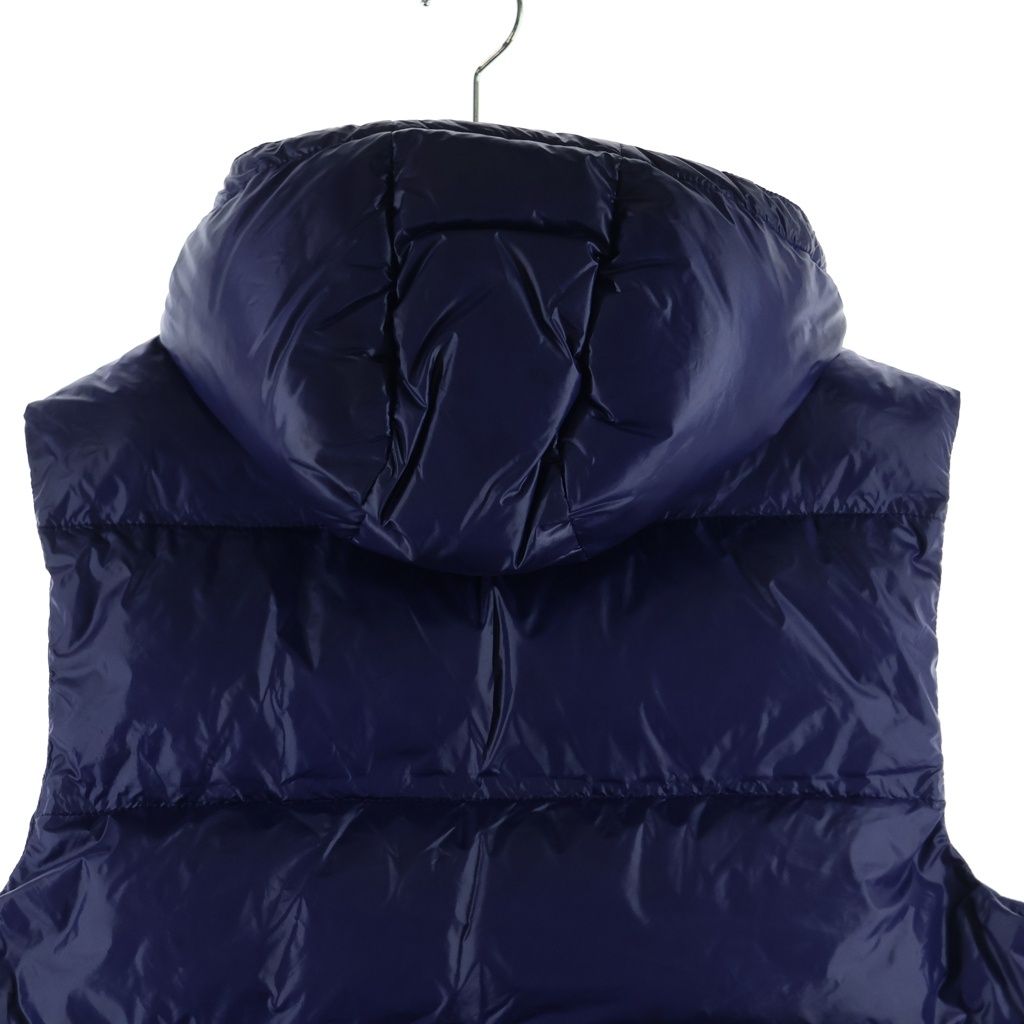 Prada Chest Logo Print Zip Up Jacket Vest Blue — view 4