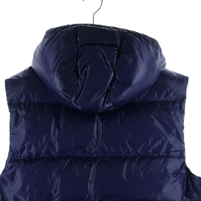 Prada Chest Logo Print Zip Up Jacket Vest Blue — view 4