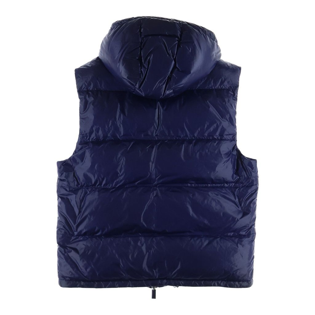 Prada Chest Logo Print Zip Up Jacket Vest Blue — view 2