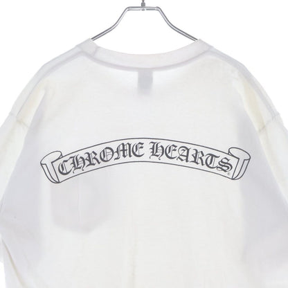 Chrome Hearts Back Scroll Label Print Sleeve CH Cross Short T-Shirt White — view 4