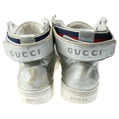 Gucci Logo Embroidery Metallic Cles Lace Up Belt Sneaker — view 3