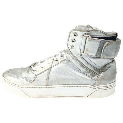 Gucci Logo Embroidery Metallic Cles Lace Up Belt Sneaker