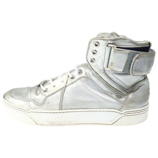 Gucci Logo Embroidery Metallic Cles Lace Up Belt Sneaker