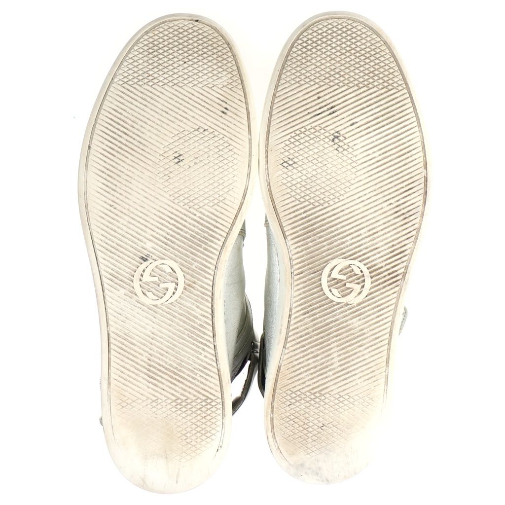 Gucci Logo Embroidery Metallic Cles Lace Up Belt Sneaker — view 5
