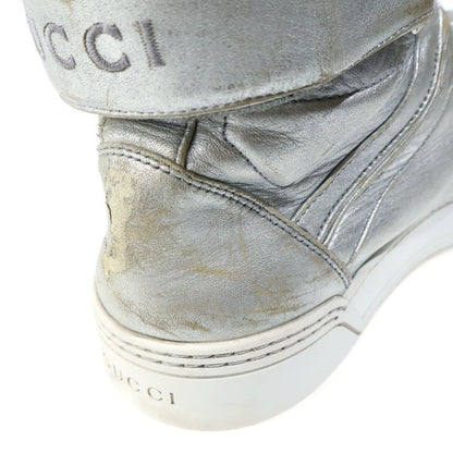 Gucci Logo Embroidery Metallic Cles Lace Up Belt Sneaker — view 6