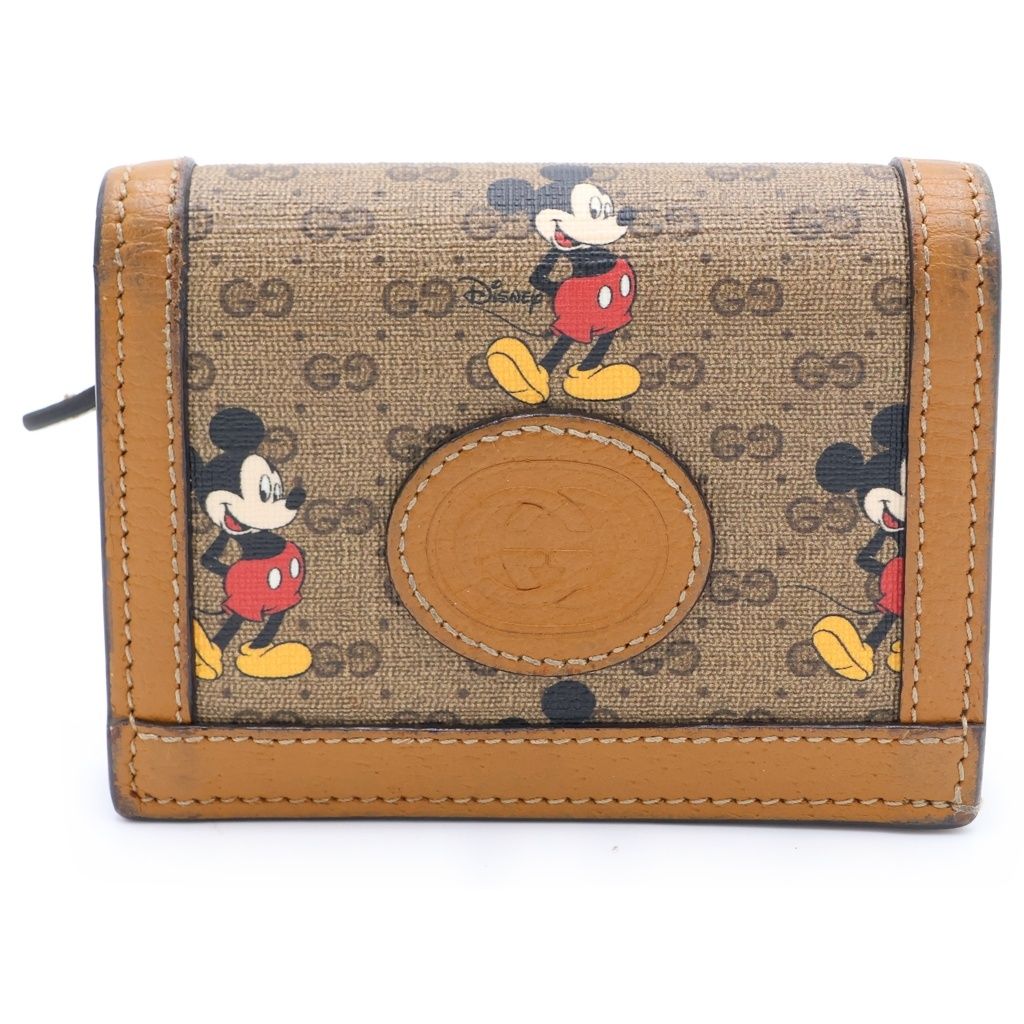 Gucci Disney Interlocking Card Case Brown