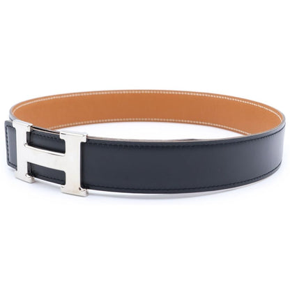 Hermes Constance Belt Brown Black Box Calf Silver 65