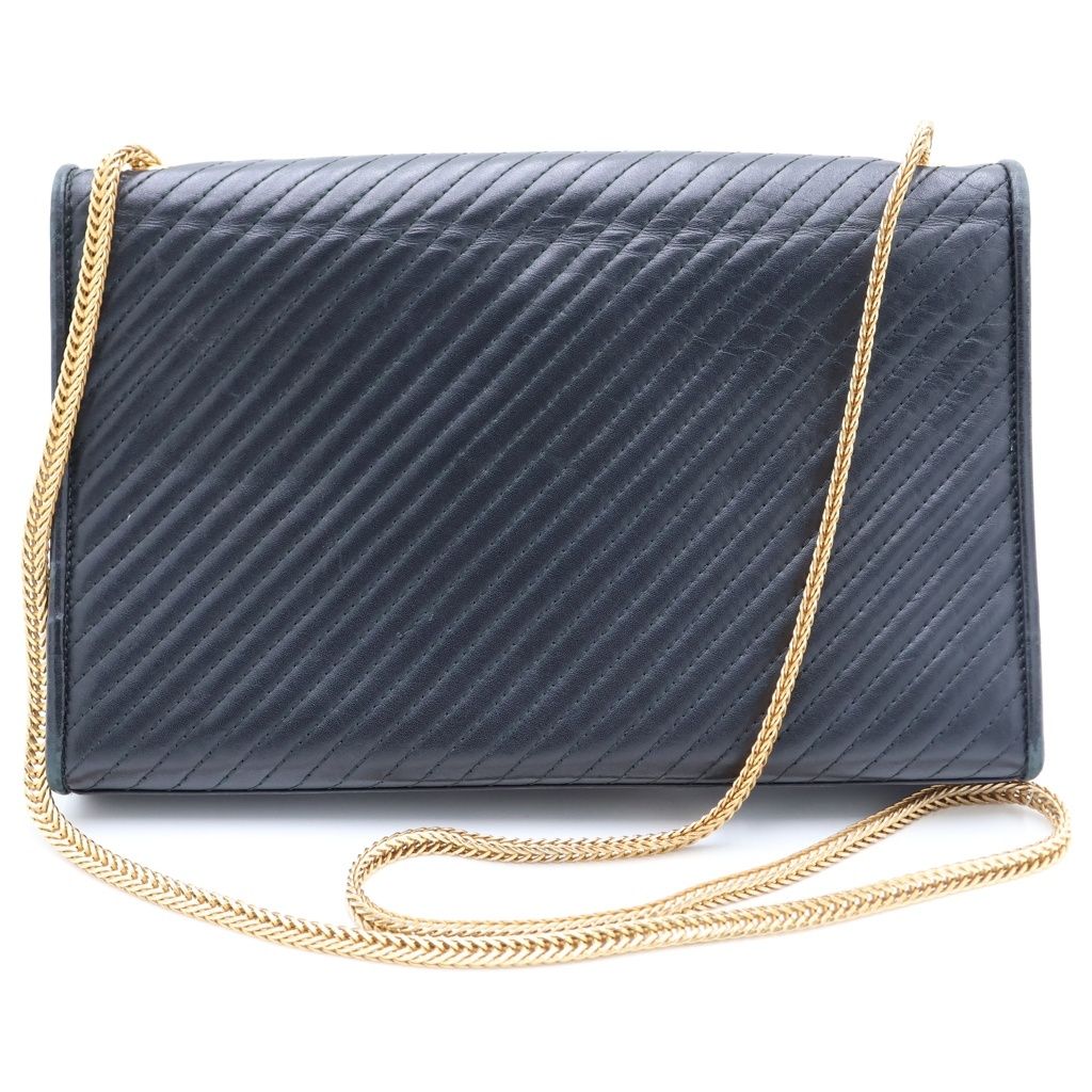 Saint Laurent Paris Kate Shoulder Bag Chain Black Leather Gold — view 2