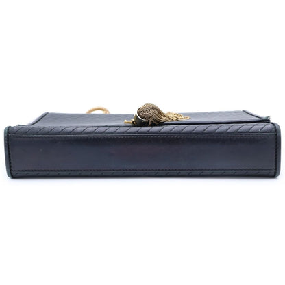 Saint Laurent Paris Kate Shoulder Bag Chain Black Leather Gold — view 5