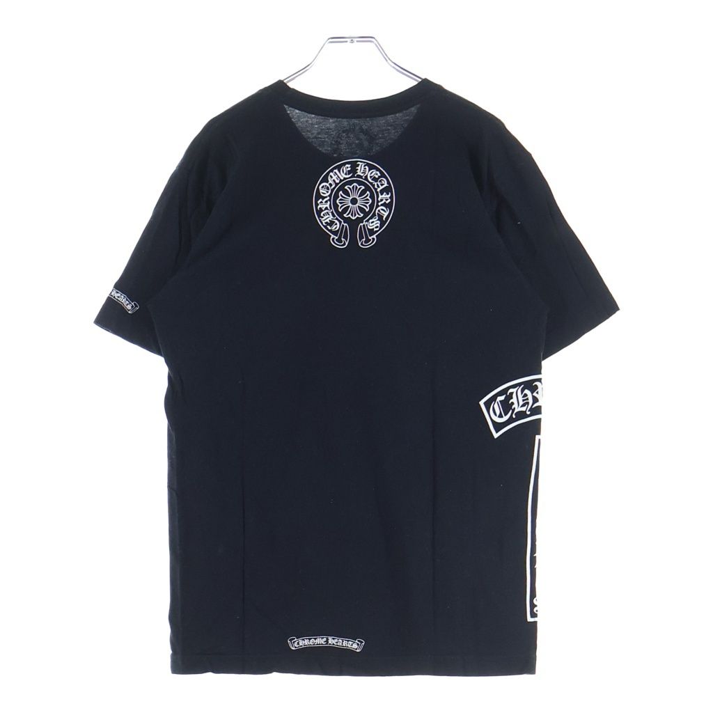 Chrome Hearts CH Front Bar Back Horse Shoe Print Short Sleeve Shirt Top