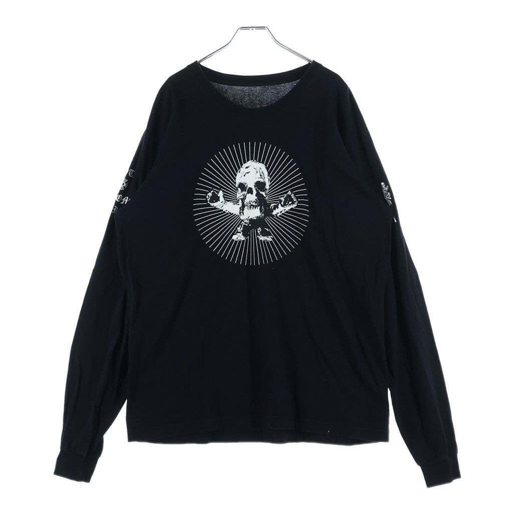 Chrome Hearts Harris Teeter Front Foti Print Crew Neck Long Sleeve Top Black