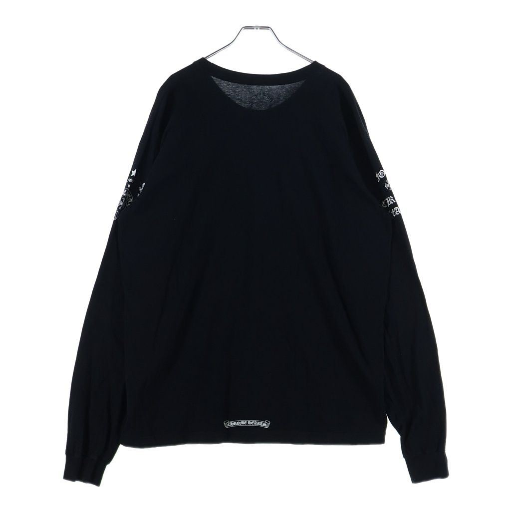 Chrome Hearts Harris Teeter Front Foti Print Crew Neck Long Sleeve Top Black — view 2