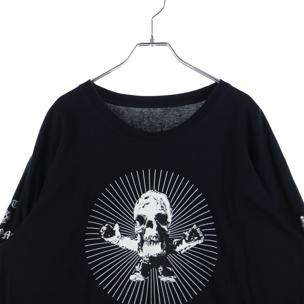Chrome Hearts Harris Teeter Front Foti Print Crew Neck Long Sleeve Top Black — view 3
