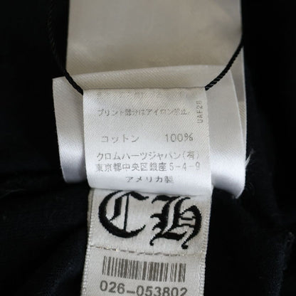 Chrome Hearts Back Cemetery Cross Print Sleeve Logo Crew Neck Long Top Black — view 8