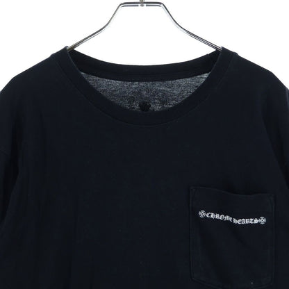 Chrome Hearts Back Cemetery Cross Print Sleeve Logo Crew Neck Long Top Black — view 3
